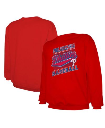 Мужской легкий свитшот Stitches Red Philadelphia Phillies Crew