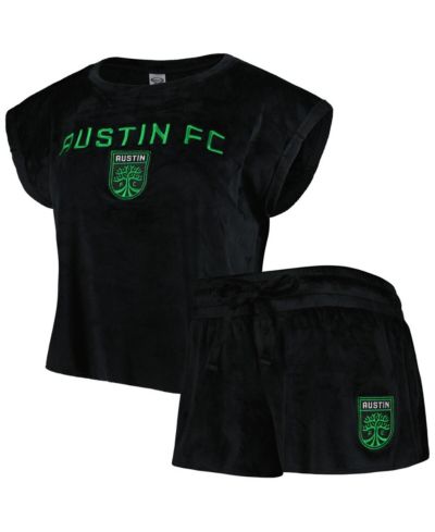 Concepts Sport Женский комплект из футболки и шорт Austin FC Intermission, 2 предмета, черный