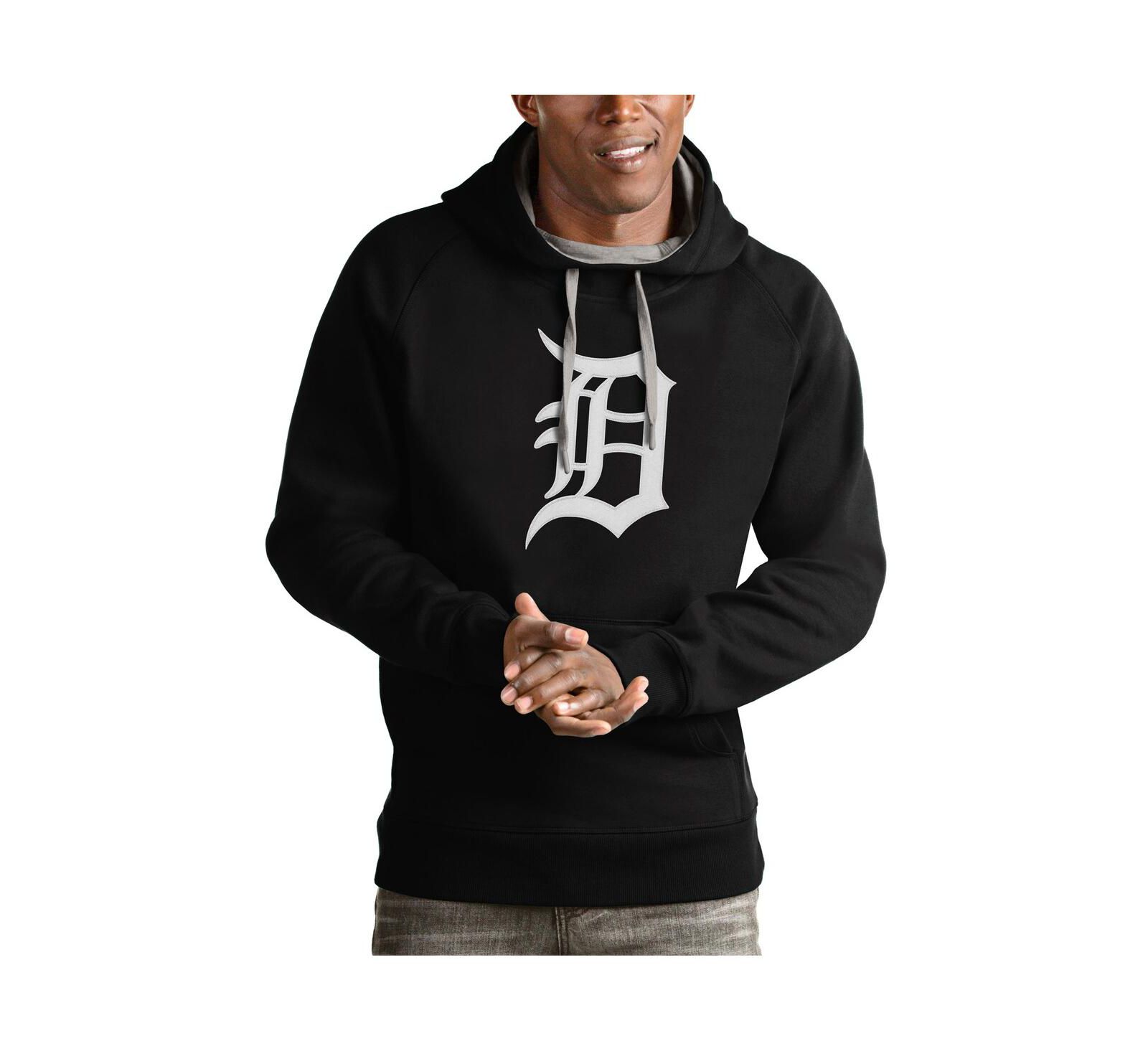 Antigua Мужское худи с логотипом команды Detroit Tigers Victory Pullover