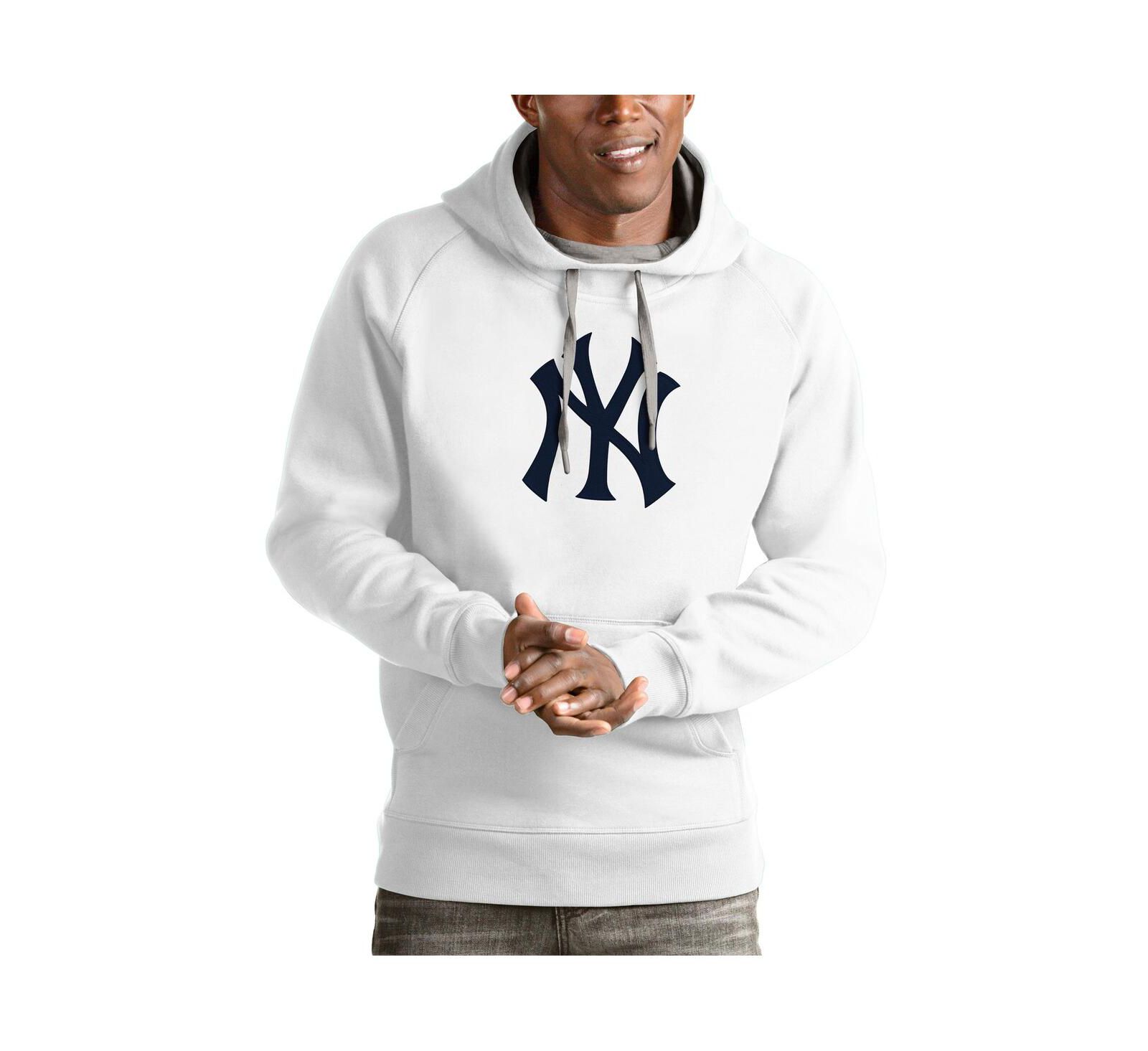 Antigua Мужское худи New York Yankees Victory Pullover White