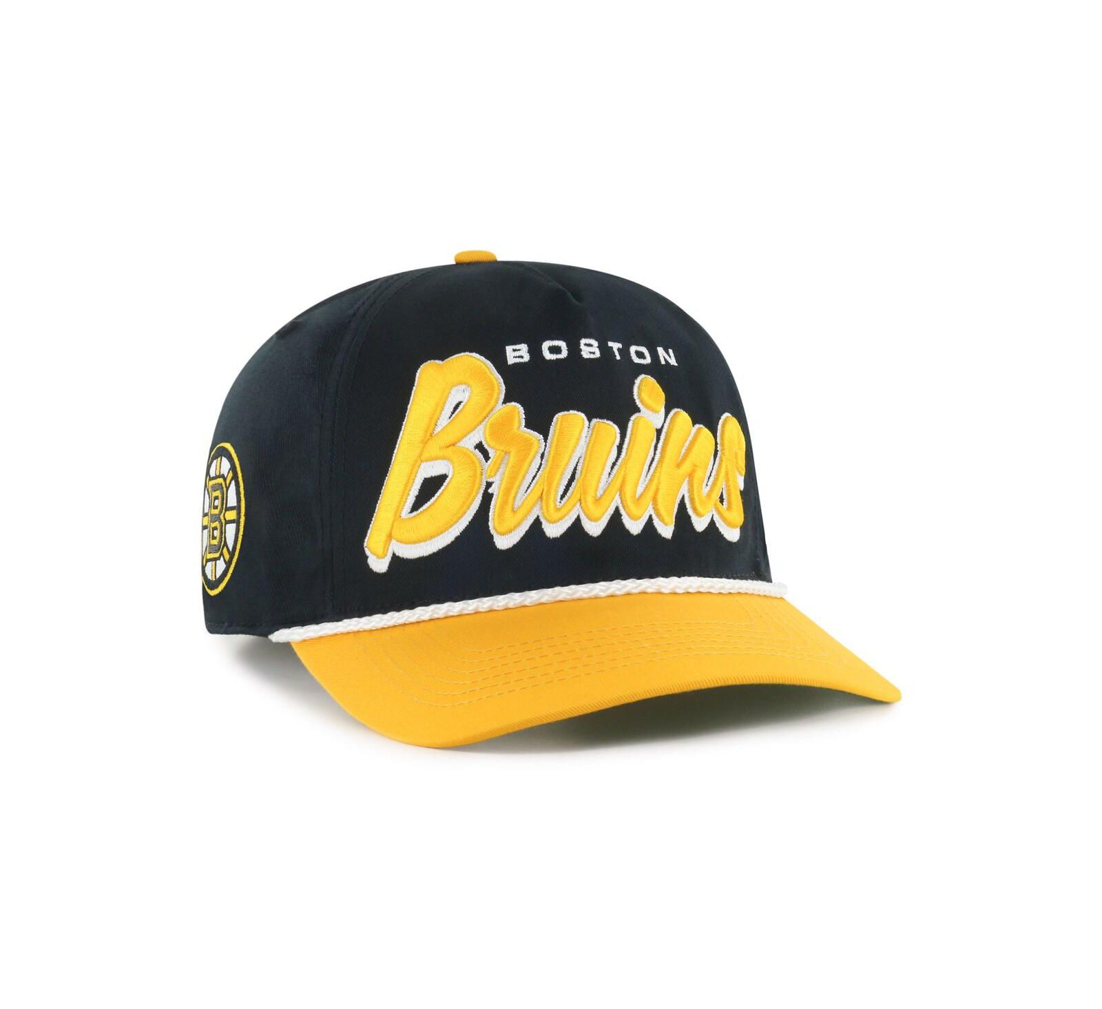 '47 Brand Men's Black/Gold Boston Bruins Drop Shadow Rope Hitch Adjustable Hat