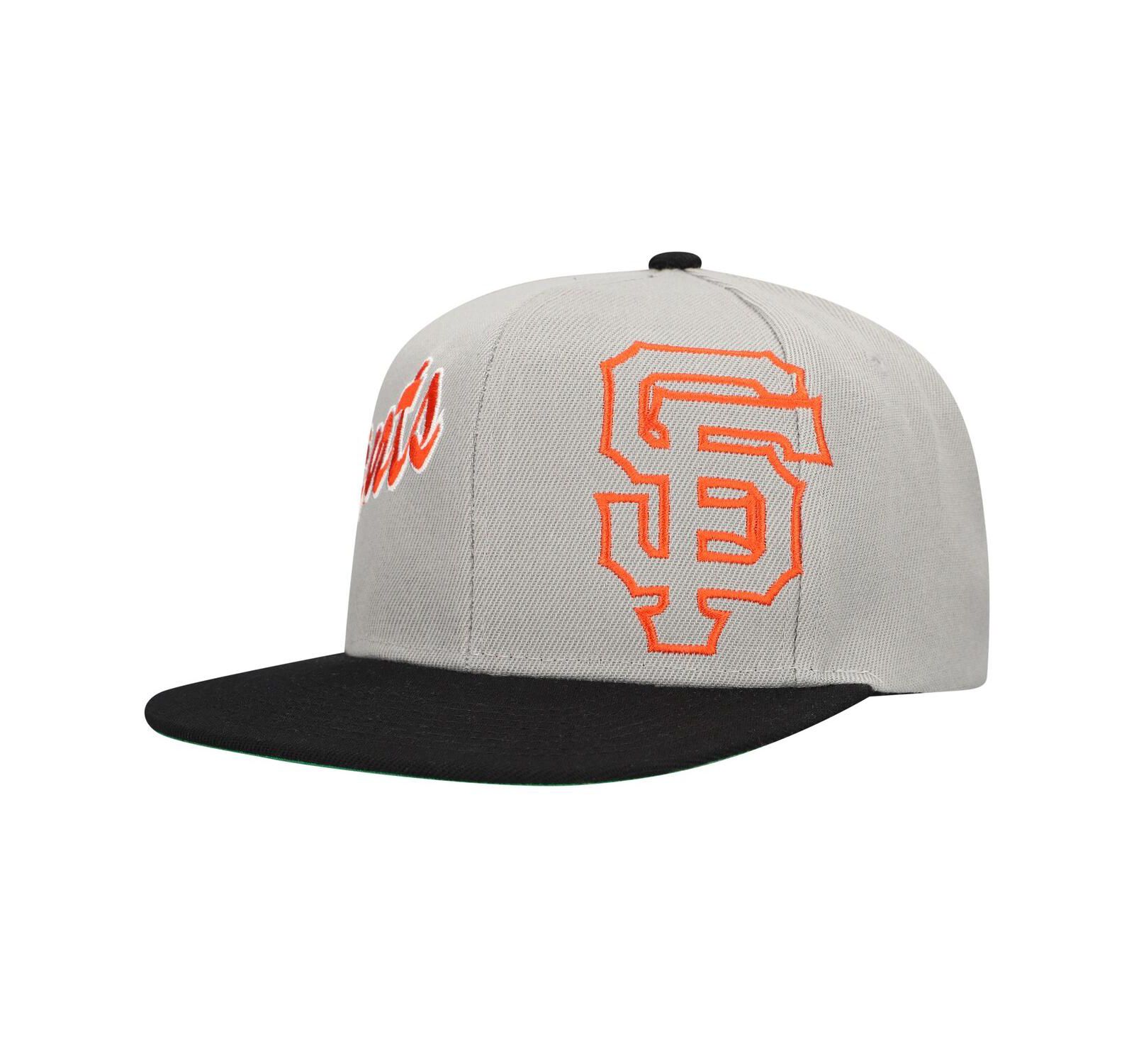 Mitchell & Ness Men's Gray San Francisco Giants Knock Out Panel Snapback Hat