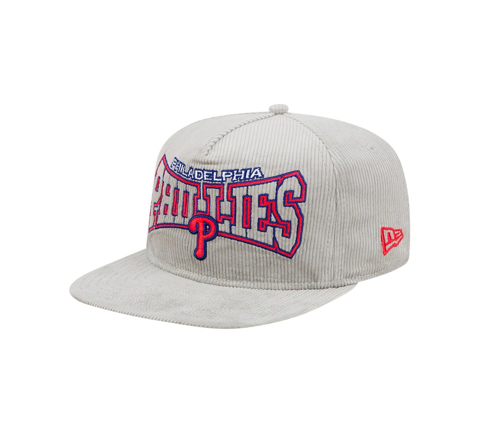 Мужская кепка New Era Philadelphia Phillies из вельвета, серая
