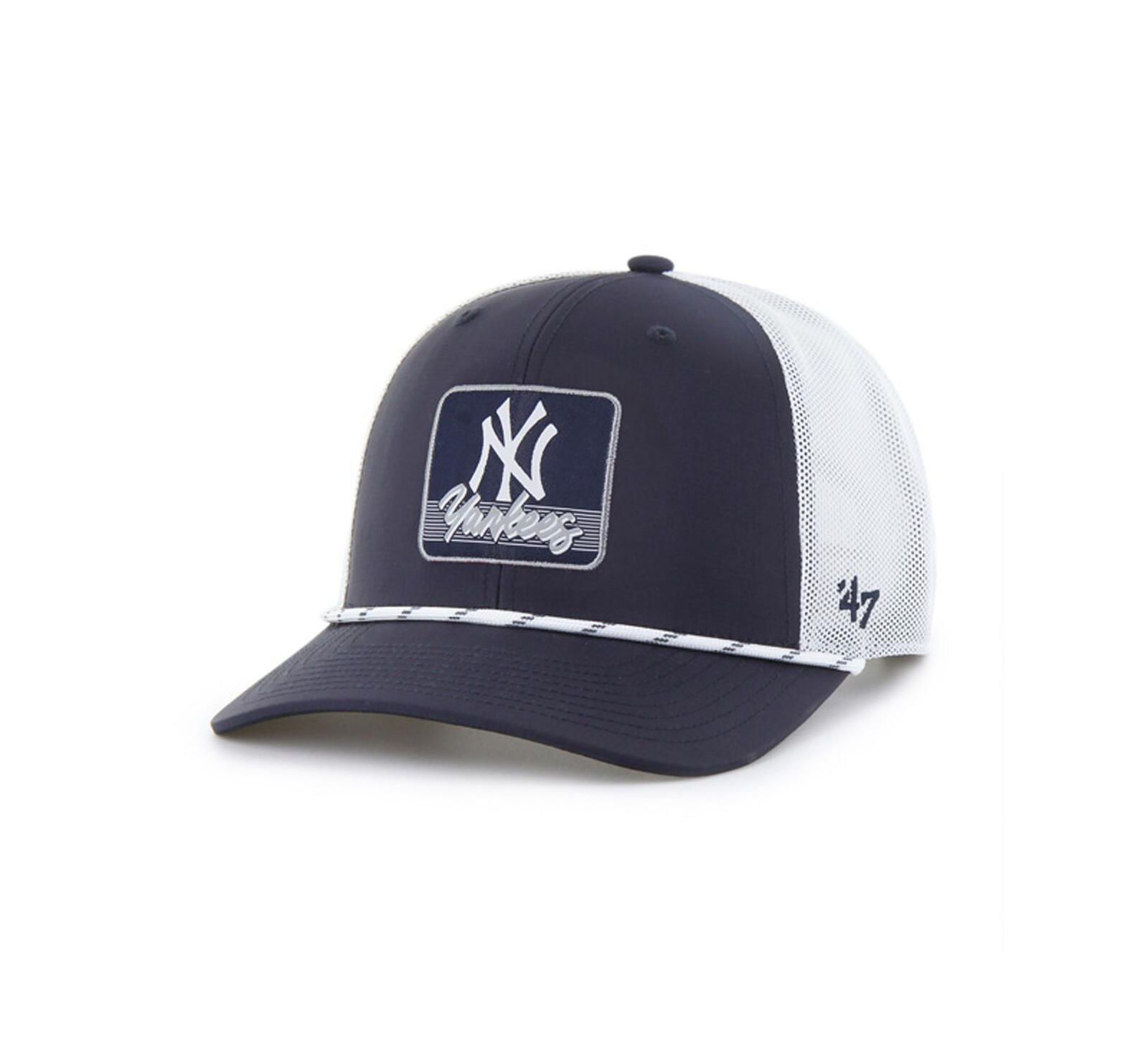 '47 Brand Men's Navy/White New York Yankees Scratch Adjustable Trucker Hat