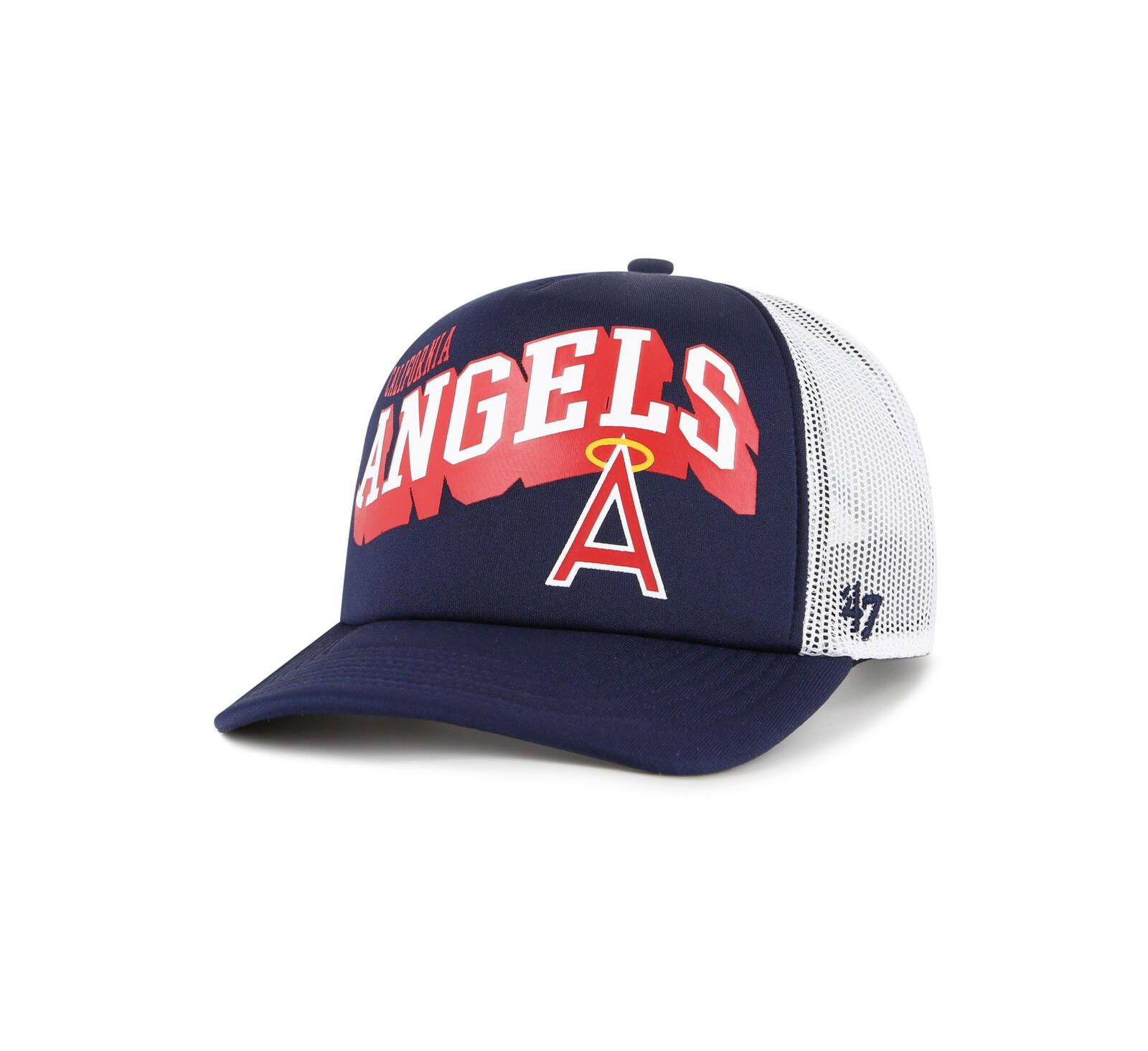 '47 Brand мужская темно-синяя кепка Los Angeles Angels Meander Foam Trucker Snapback
