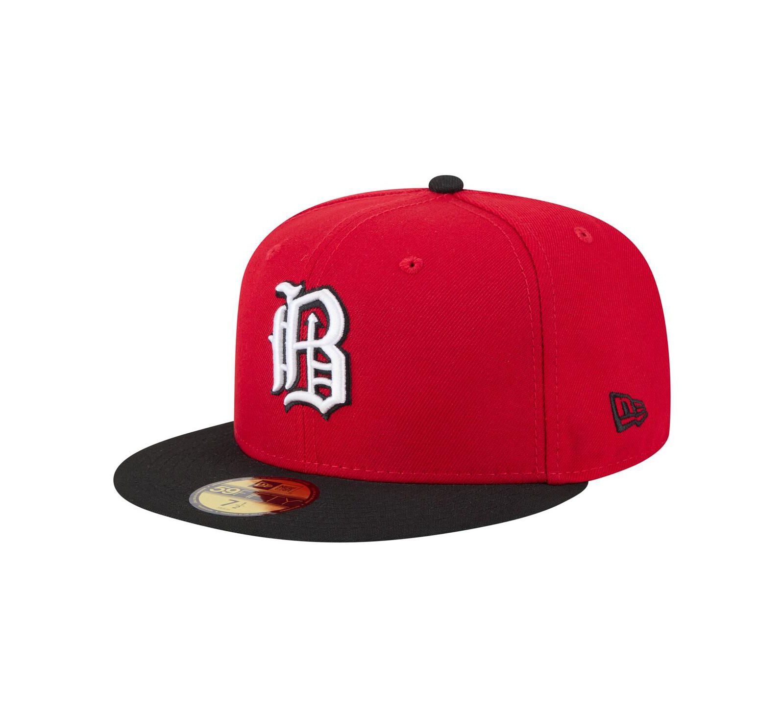 New Era Men's Red/Black Birmingham Barons Authentic Collection 59FIFTY Fitted Hat
