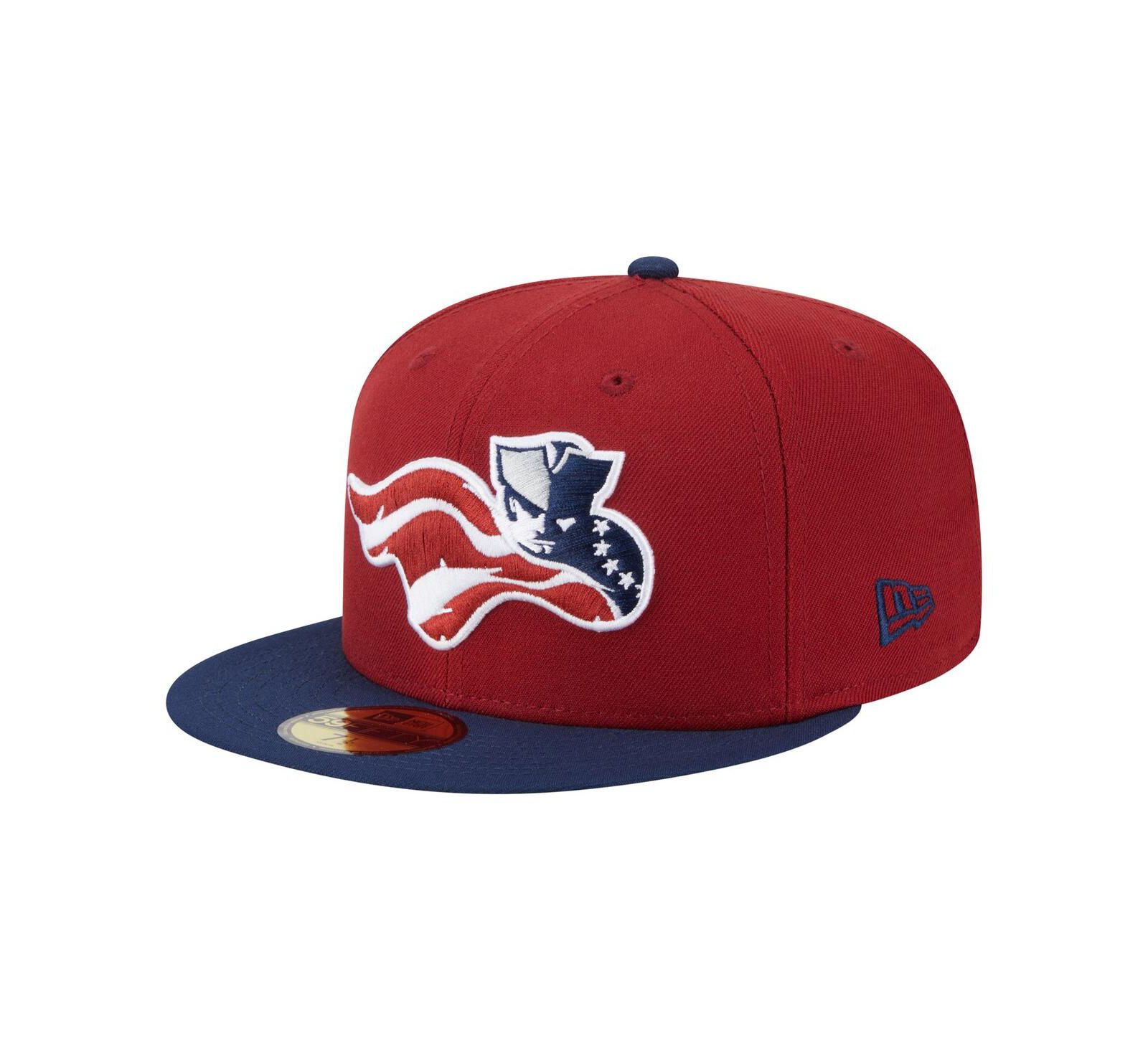 Мужская кепка New Era Somerset Patriots Authentic Collection 59FIFTY, бордовый/темно-синий