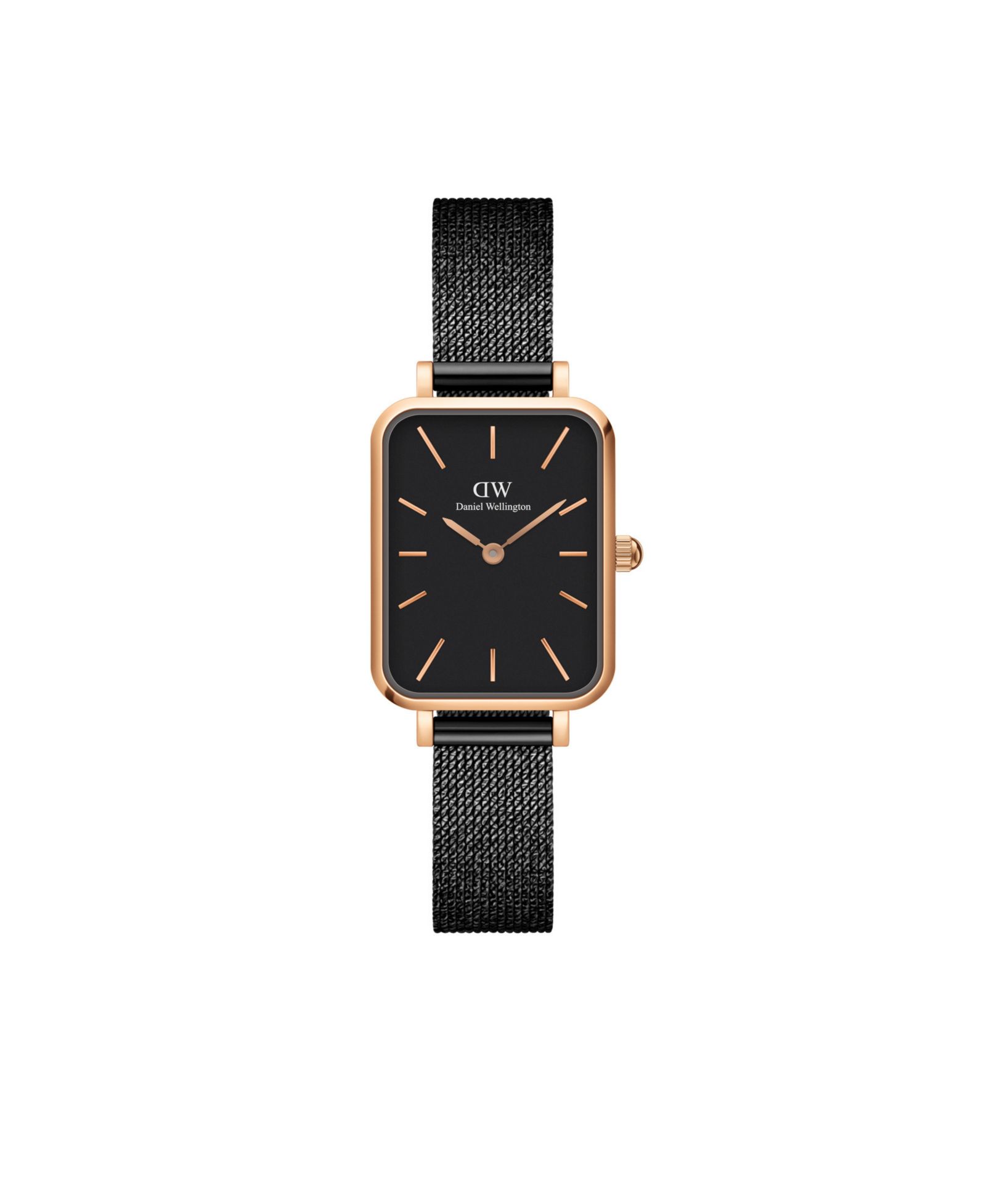 Унисекс аналоговые часы Daniel Wellington с черным стальным сетчатым браслетом, 20mm
