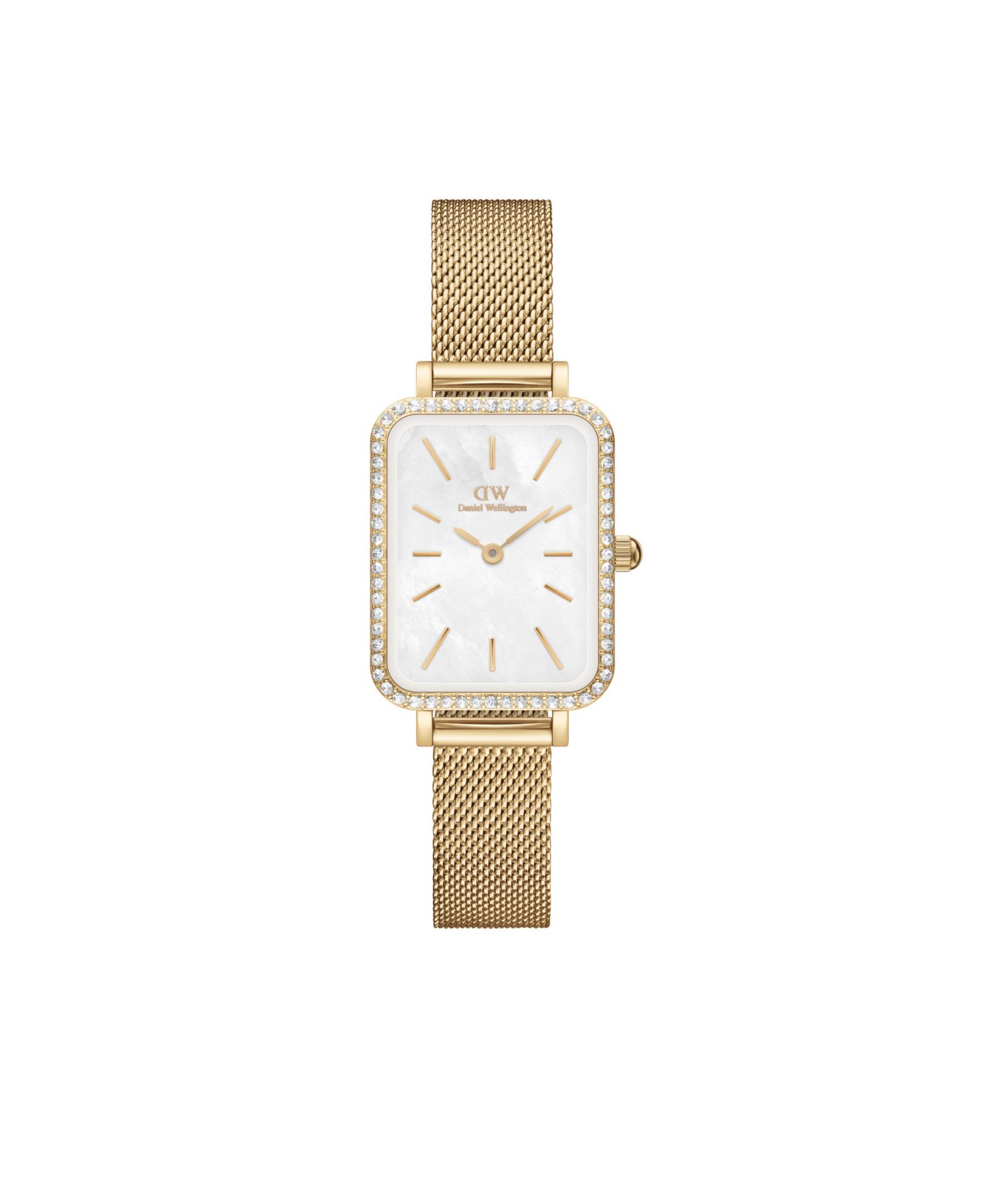 Унисекс аналоговые часы Daniel Wellington Gold-Tone Stainless Steel Mesh 20mm
