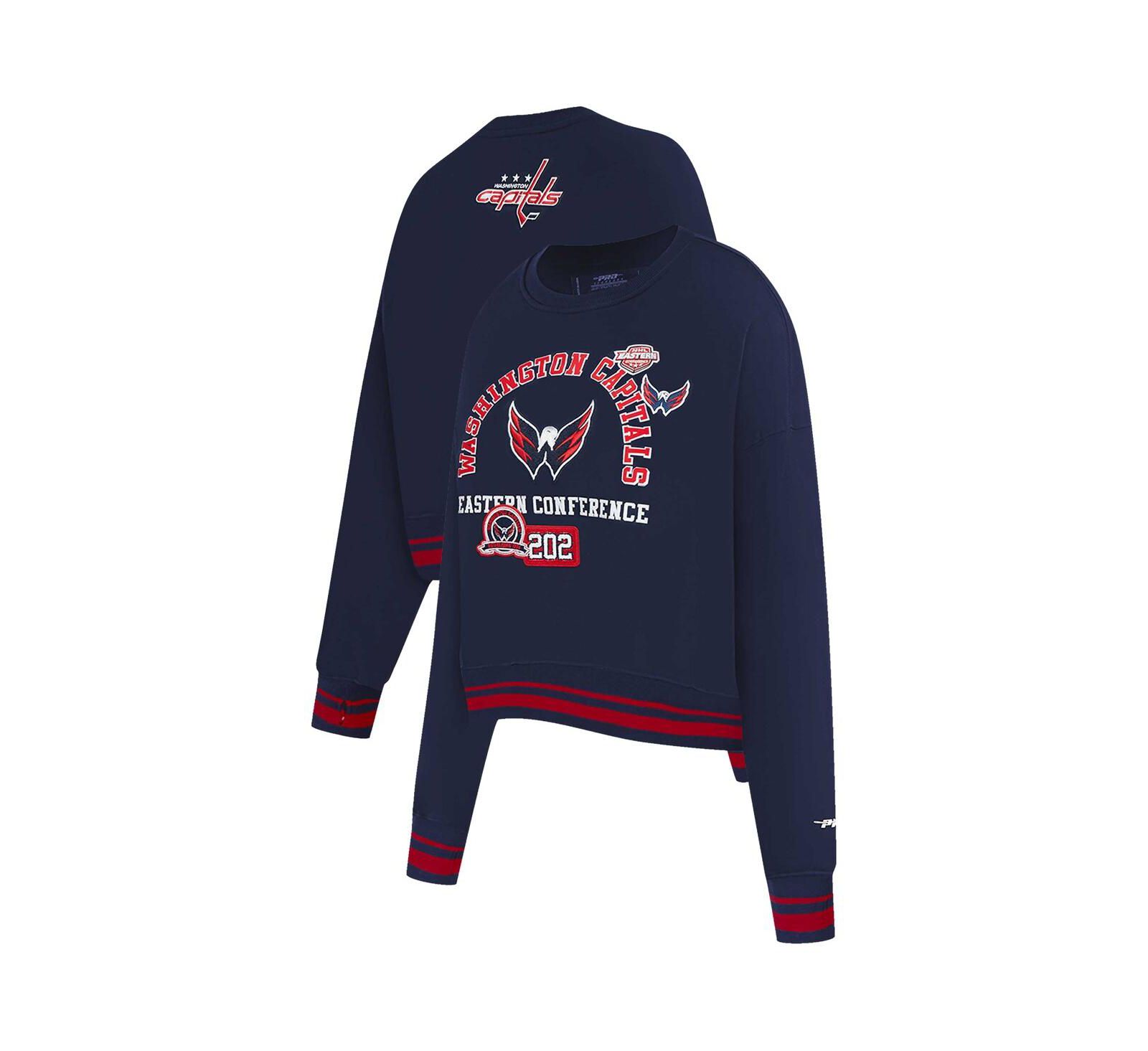 Женская укороченная толстовка Pro Standard Navy Washington Capitals
