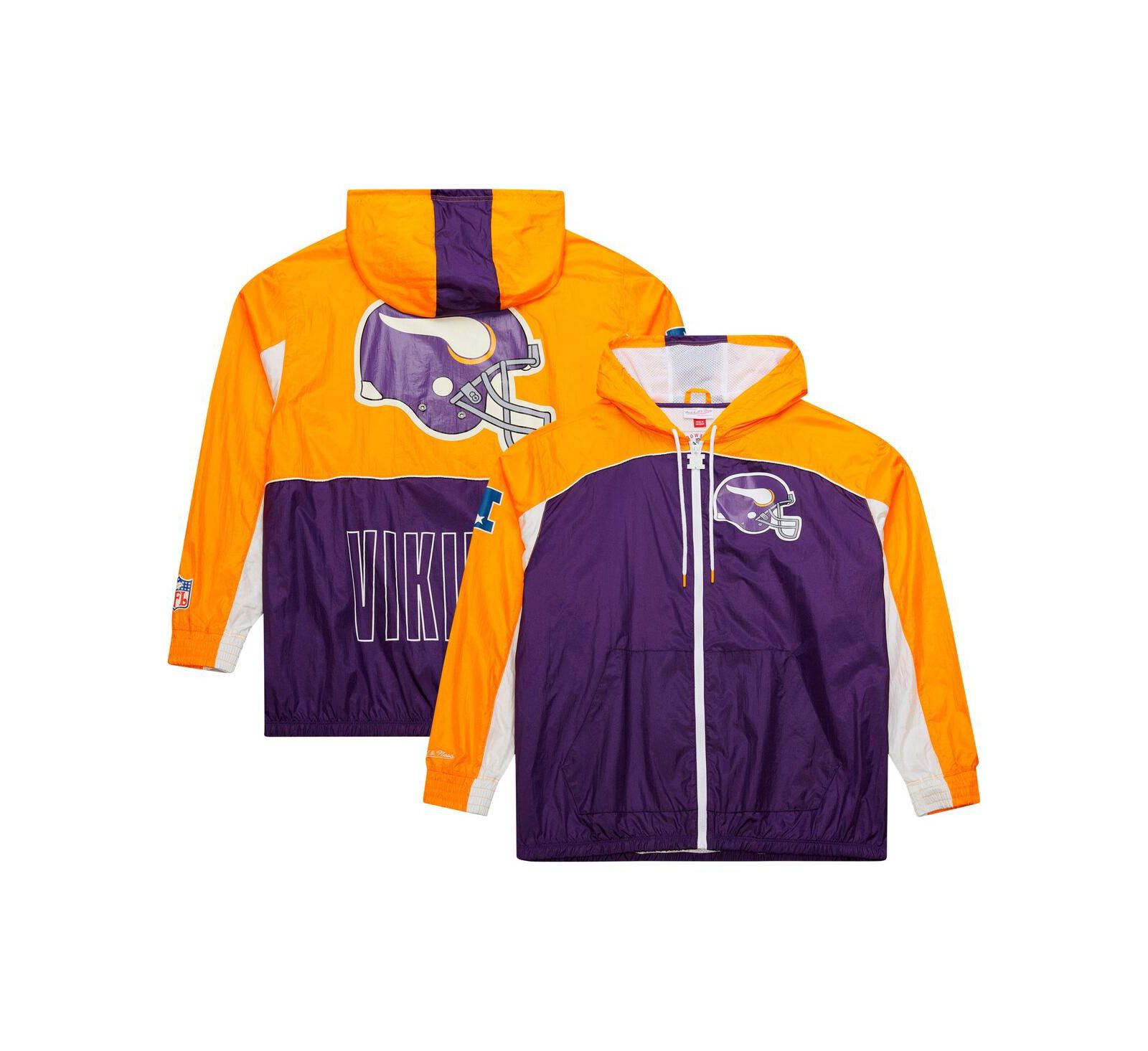 Мужская ветровка Mitchell & Ness White Minnesota Vikings Big Shot Premium Full-Zip