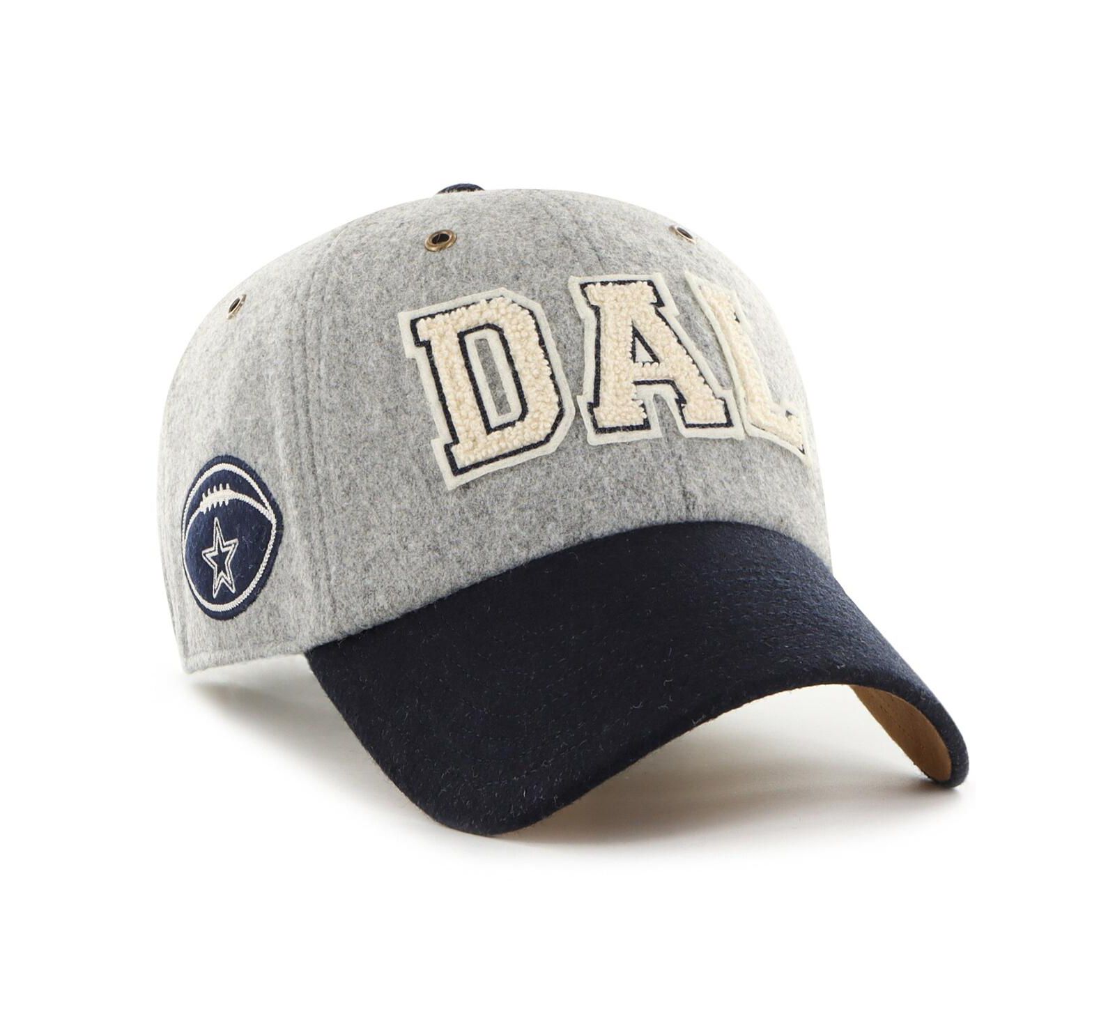 Stoney Clover Lane x '47 Brand Men's and Women's Gray/Navy Dallas Cowboys Block Clean Up Adjustable Hat