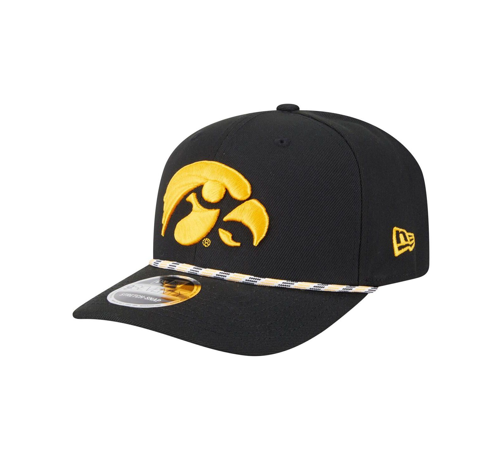 Мужская кепка New Era Iowa Hawkeyes Game Day Multi-Rope 9SEVENTY Stretch-Snap Черная