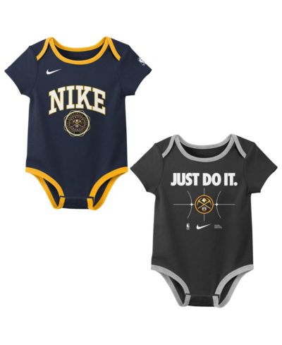 Комплект боди Nike для новорожденных Denver Nuggets темно-синий/черный, 2 шт.