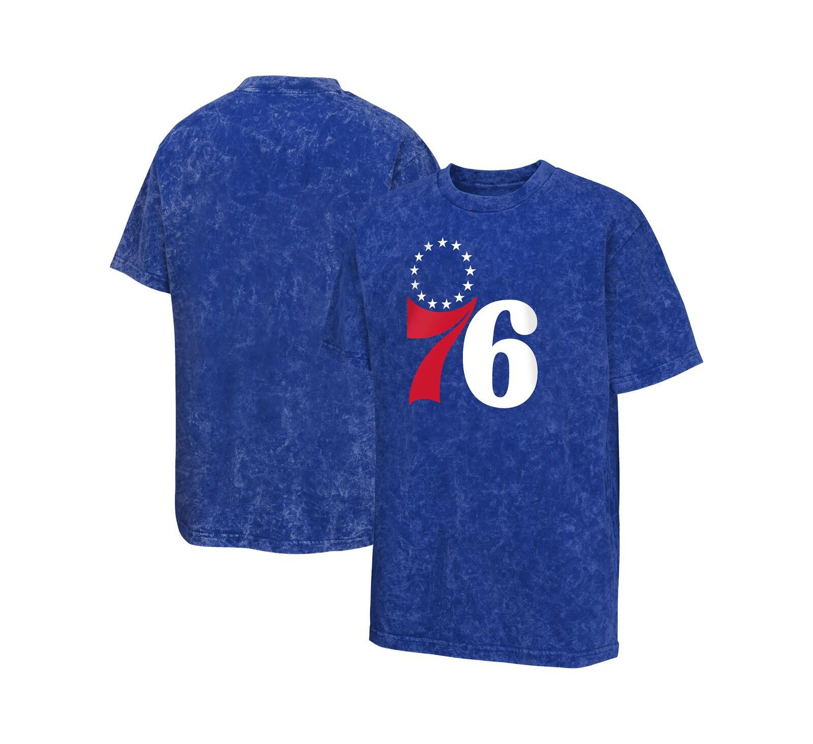 Футболка Outerstuff Big Boys and Girls Royal Philadelphia 76ers Rugged Defense
