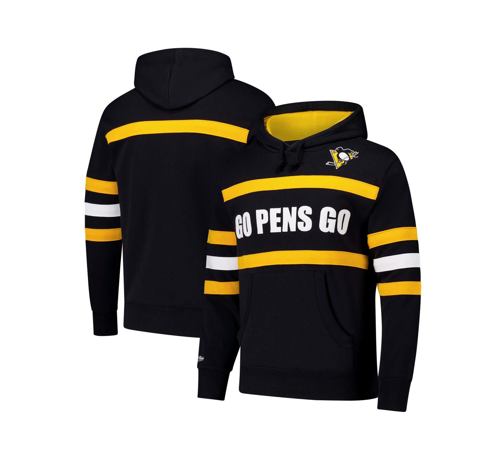 Мужское худи Mitchell & Ness Pittsburgh Penguins Head Coach Slogan Pullover, черное