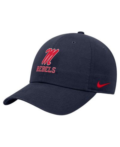 Мужская кепка Nike Ole Miss Rebels Club, темно-синяя, регулируемая