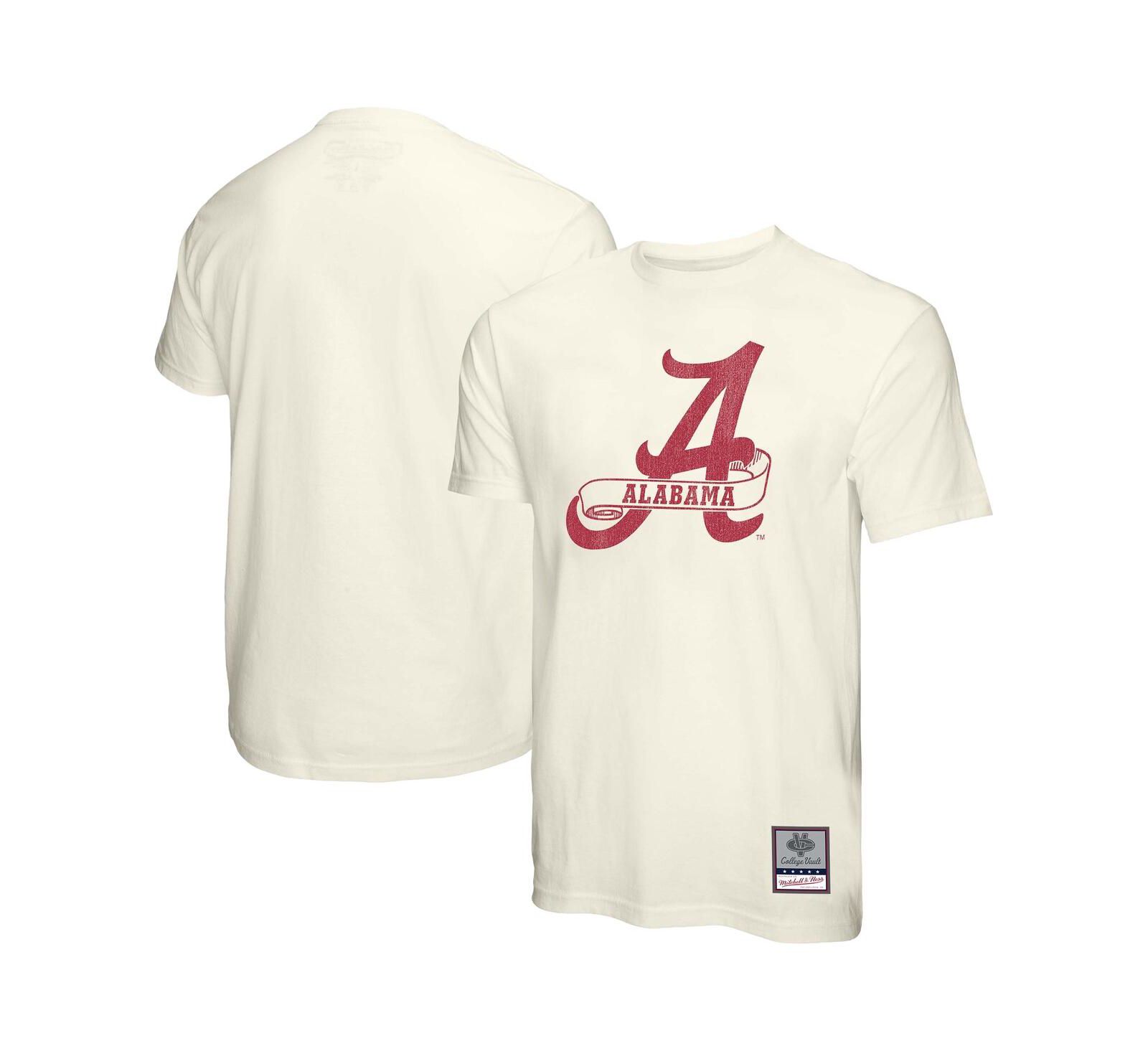 Мужская футболка Mitchell & Ness Cream Alabama Crimson Tide Vintage Tone