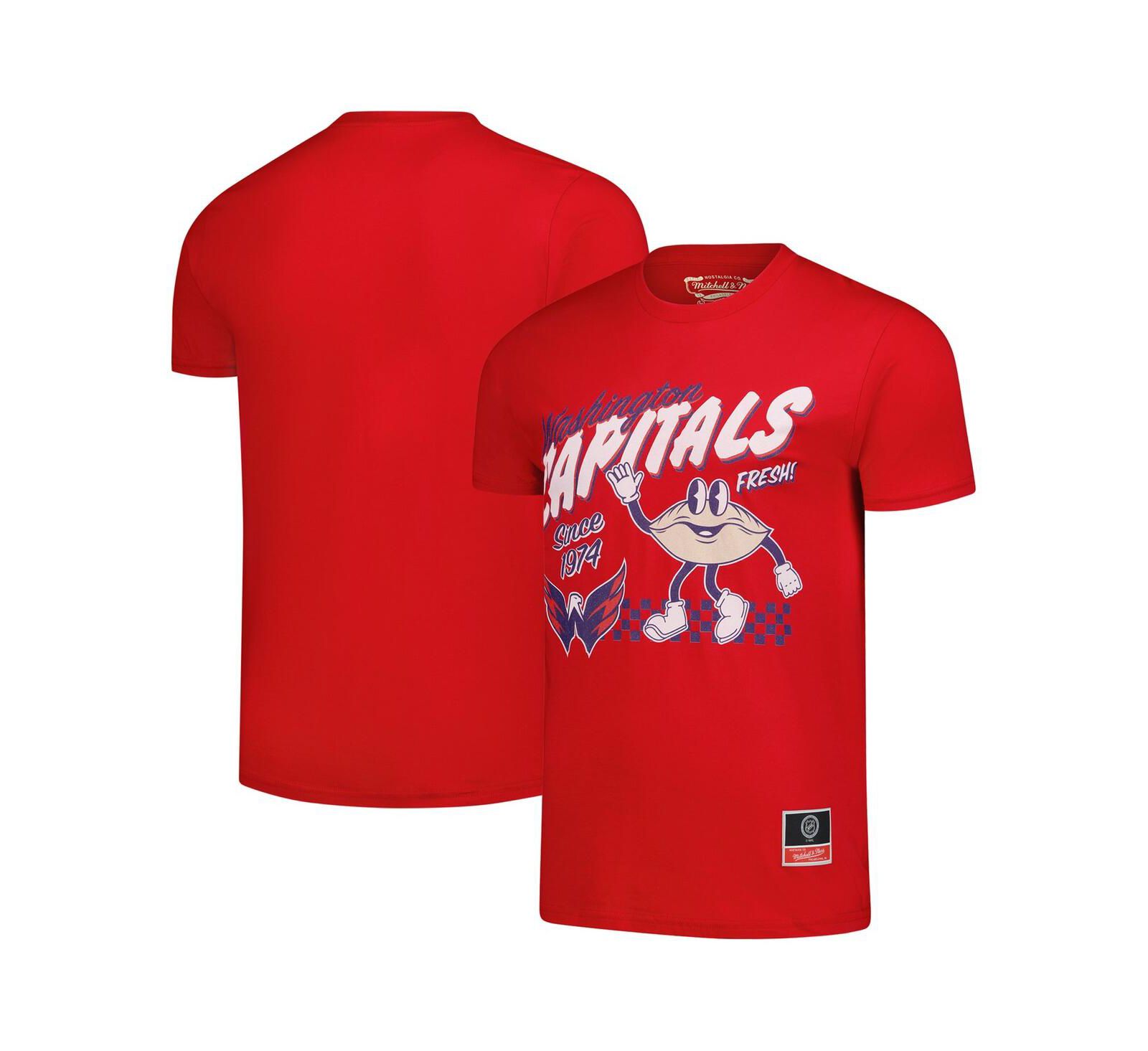 Мужская футболка Mitchell & Ness Red Washington Capitals Local Food