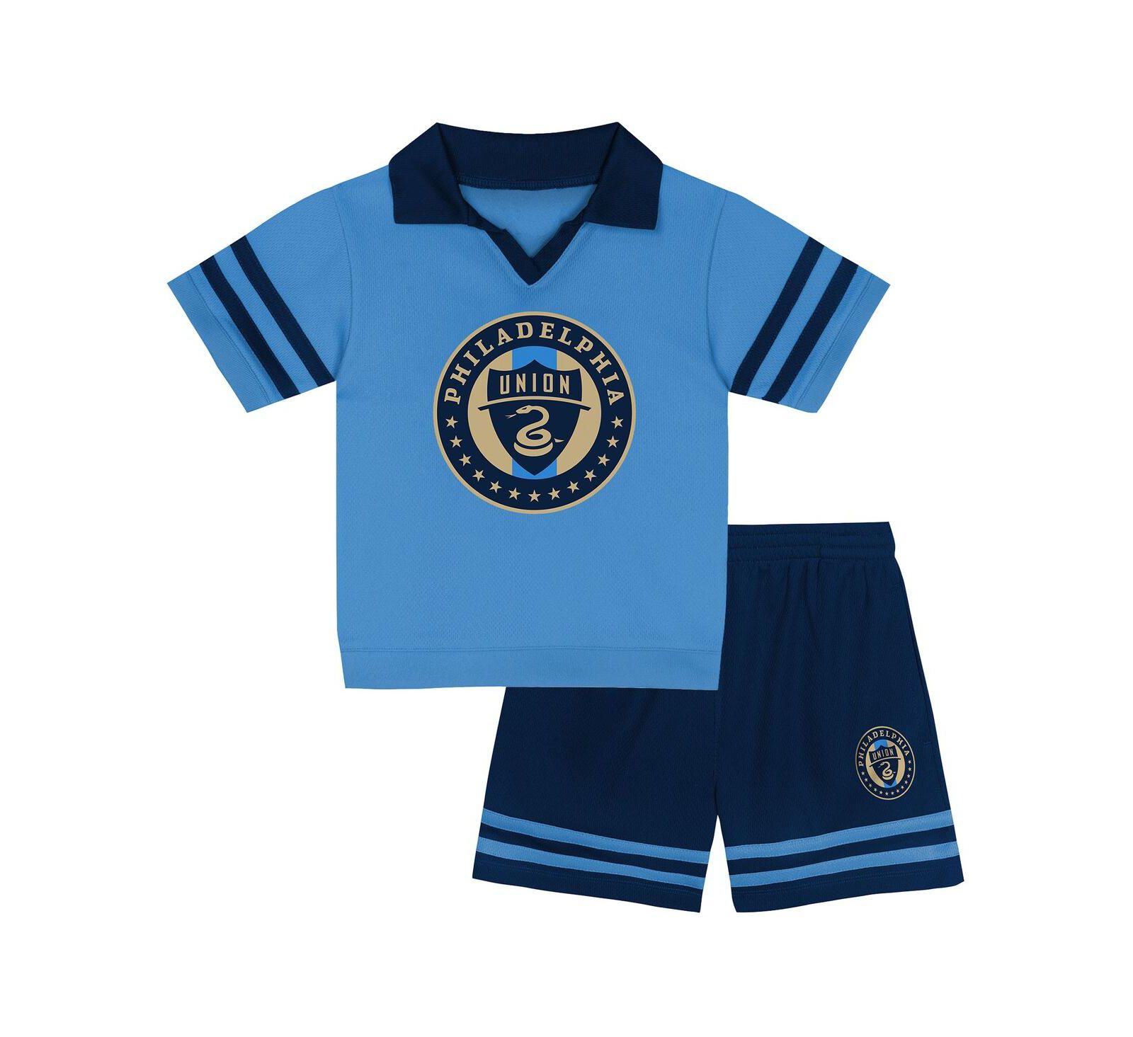Комплект Outerstuff для малышей: синяя рубашка и шорты Philadelphia Union Charming Dude