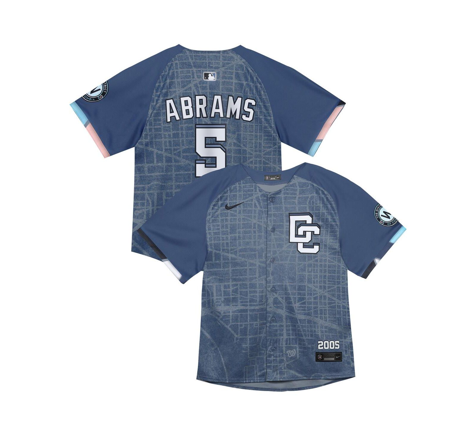 Nike джерси CJ Abrams Blue Washington Nationals City Connect 2025 Limited для малышей