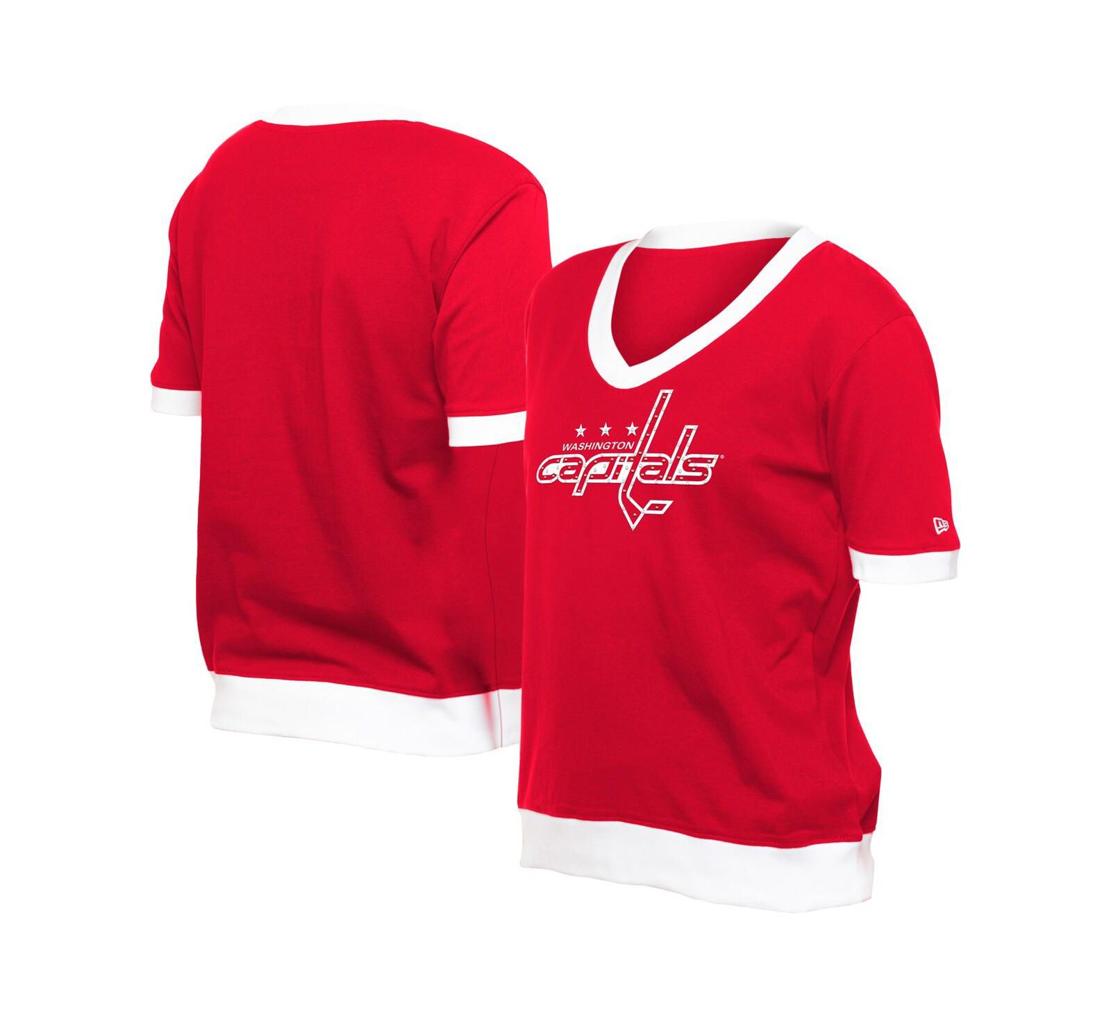 New Era Женская футболка Red Washington Capitals Game Day Rhinestuds