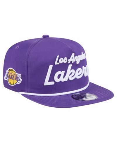 Мужская кепка New Era Purple Los Angeles Lakers Team Text Golfer Snapback