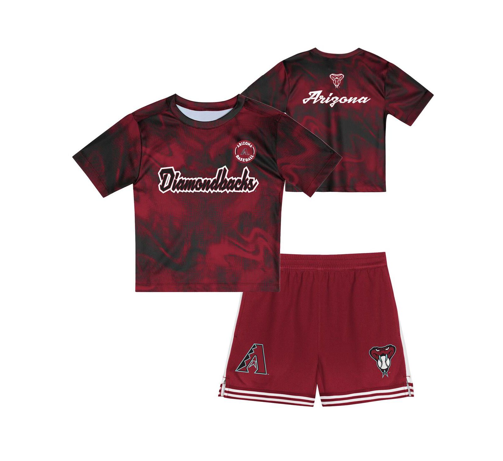 Outerstuff Toddler Red Arizona Diamondbacks Pinch Hitter Infielder T-Shirt and Shorts Set