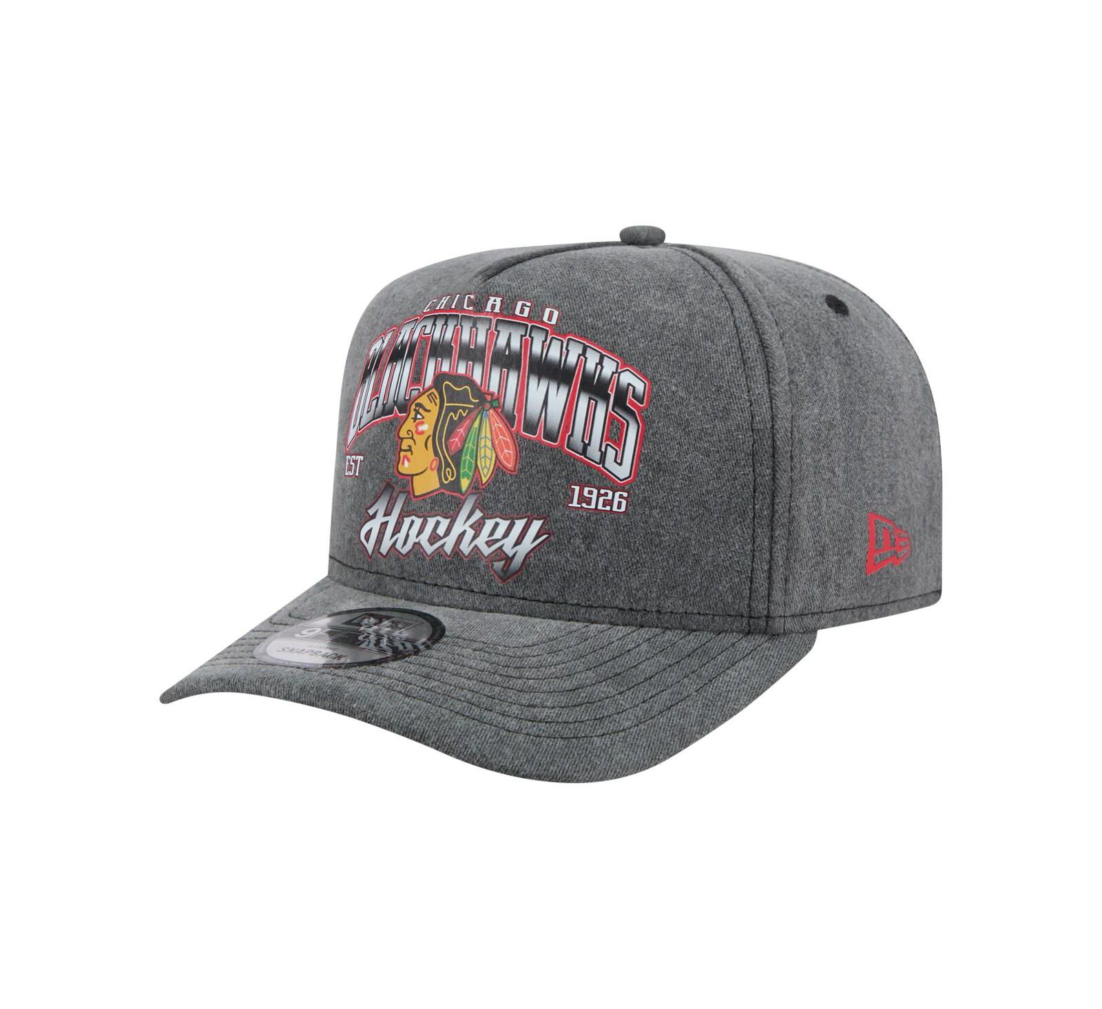 Мужская кепка New Era Chicago Blackhawks Throwback Washed A-Frame Pre-Curved 9FIFTY Snapback