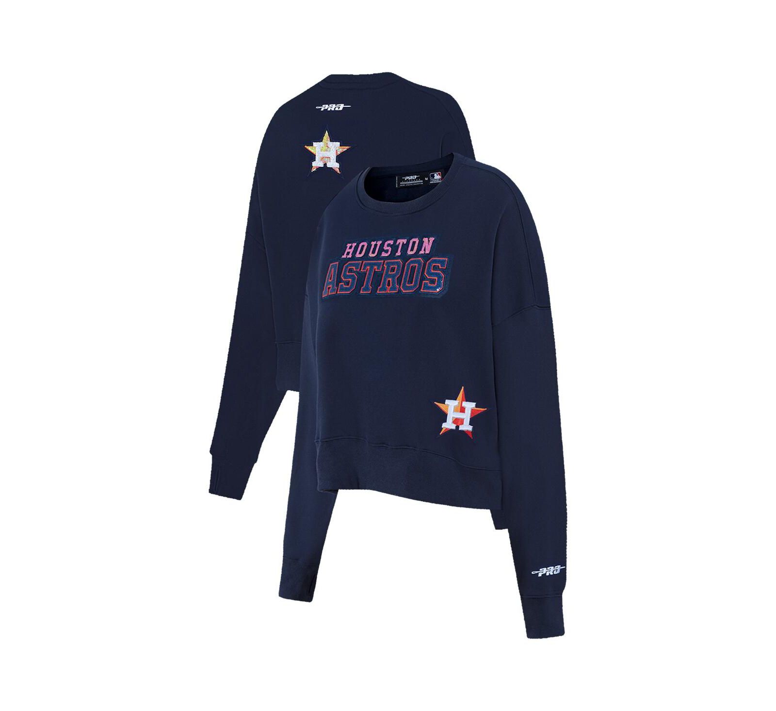 Pro Standard Women's Navy Houston Astros Game Day Classics Crewneck Pullover Sweatshirt