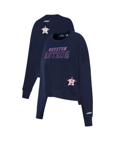 Женская толстовка Pro Standard Navy Houston Astros Game Day Classics Crewneck Pullover