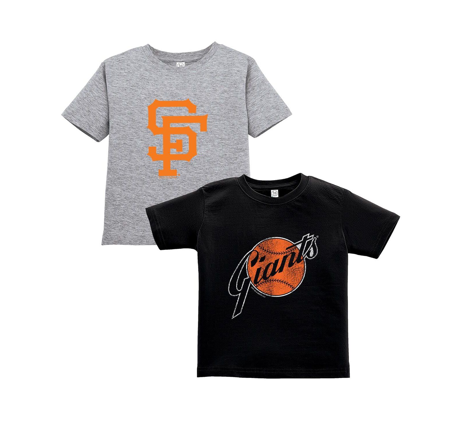Комплект футболок Soft As A Grape Toddler 2-Pack Black/Gray San Francisco Giants