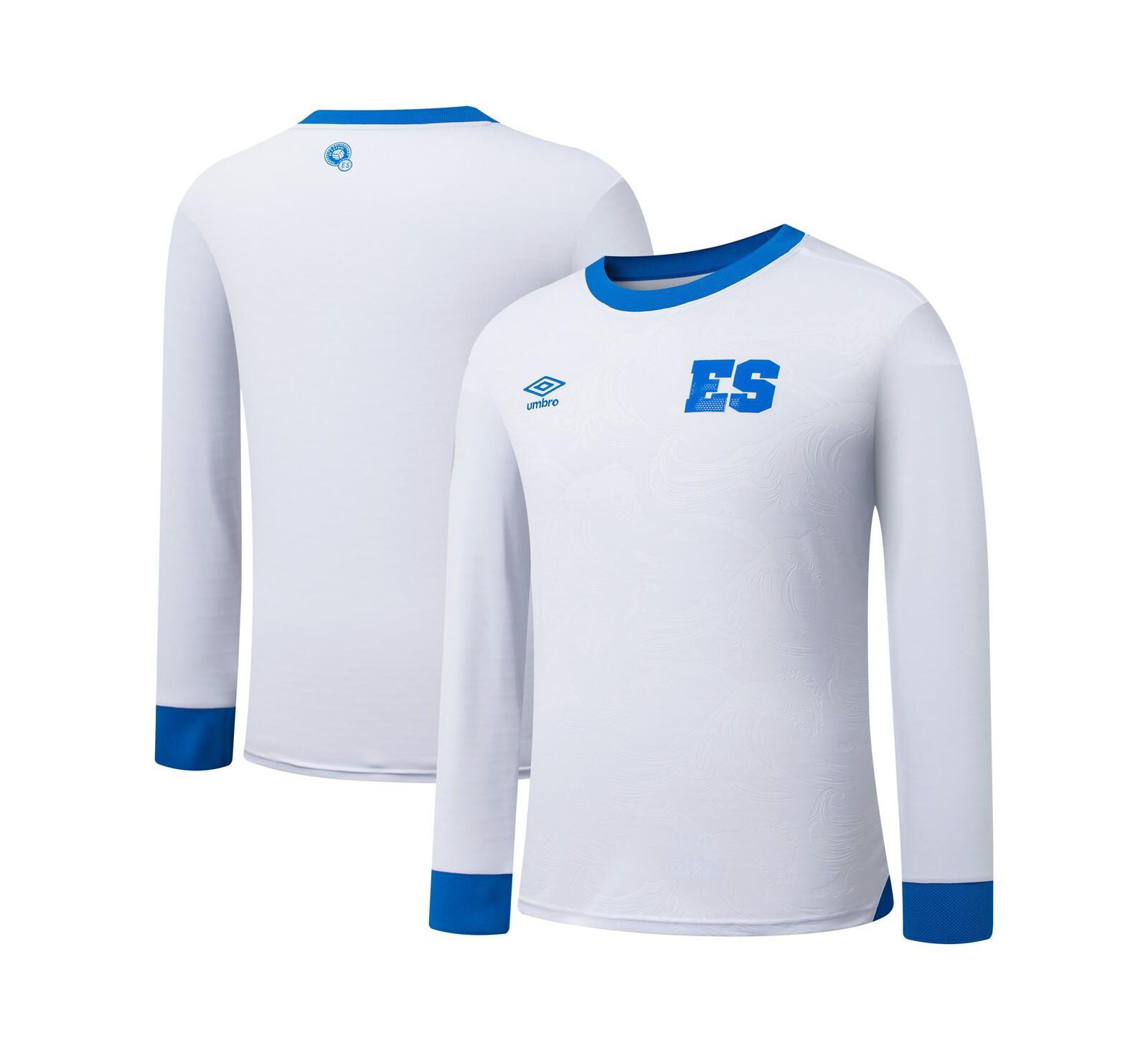 Umbro Мужской White El Salvador National Team 2025 Away Replica Long Sleeve Jersey