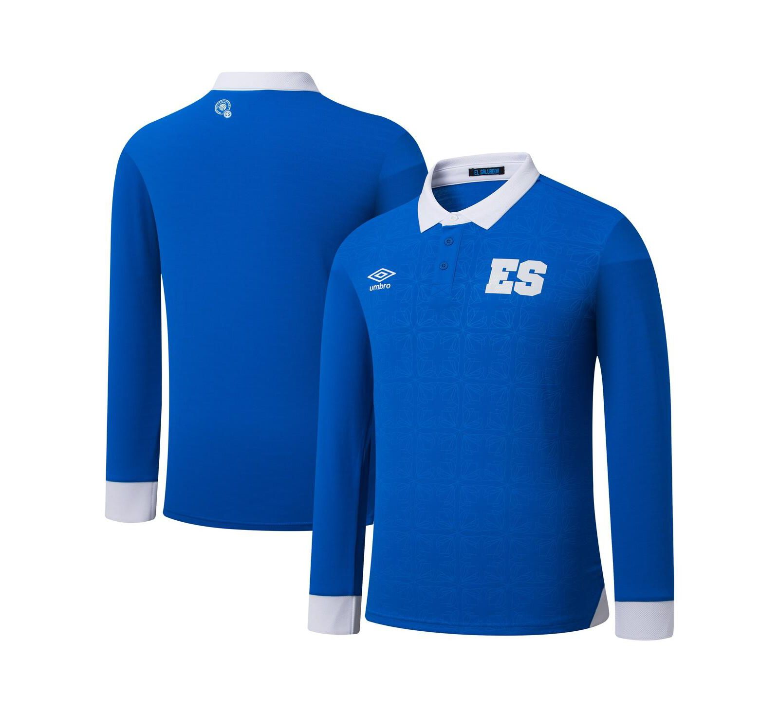 Мужская длинноsleeved джерси Umbro Blue El Salvador National Team 2025 Home Replica