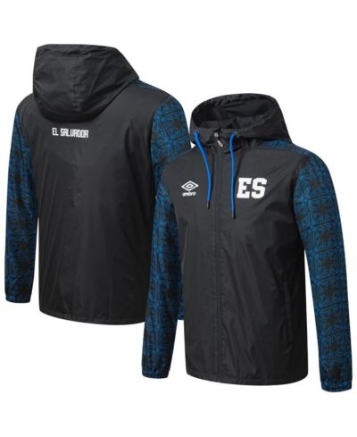 Umbro Мужская черная ветровка с капюшоном El Salvador National Team Full-Zip