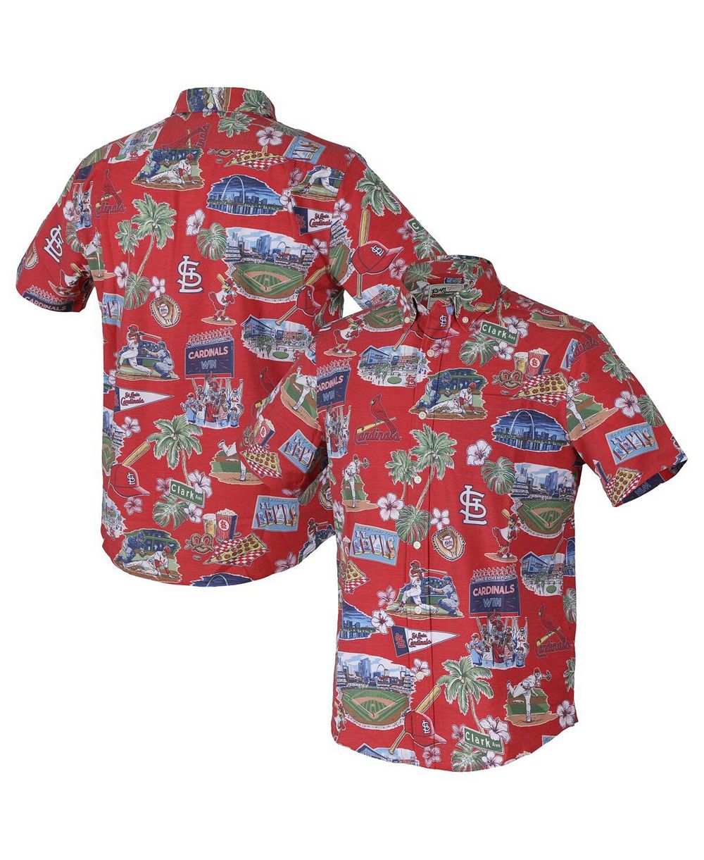 Мужская рубашка Reyn Spooner Red St. Louis Cardinals Scenic Tri-Blend Performance Button-Up