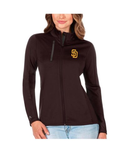 Antigua Женская куртка San Diego Padres Generation Full-Zip коричневая/угольная