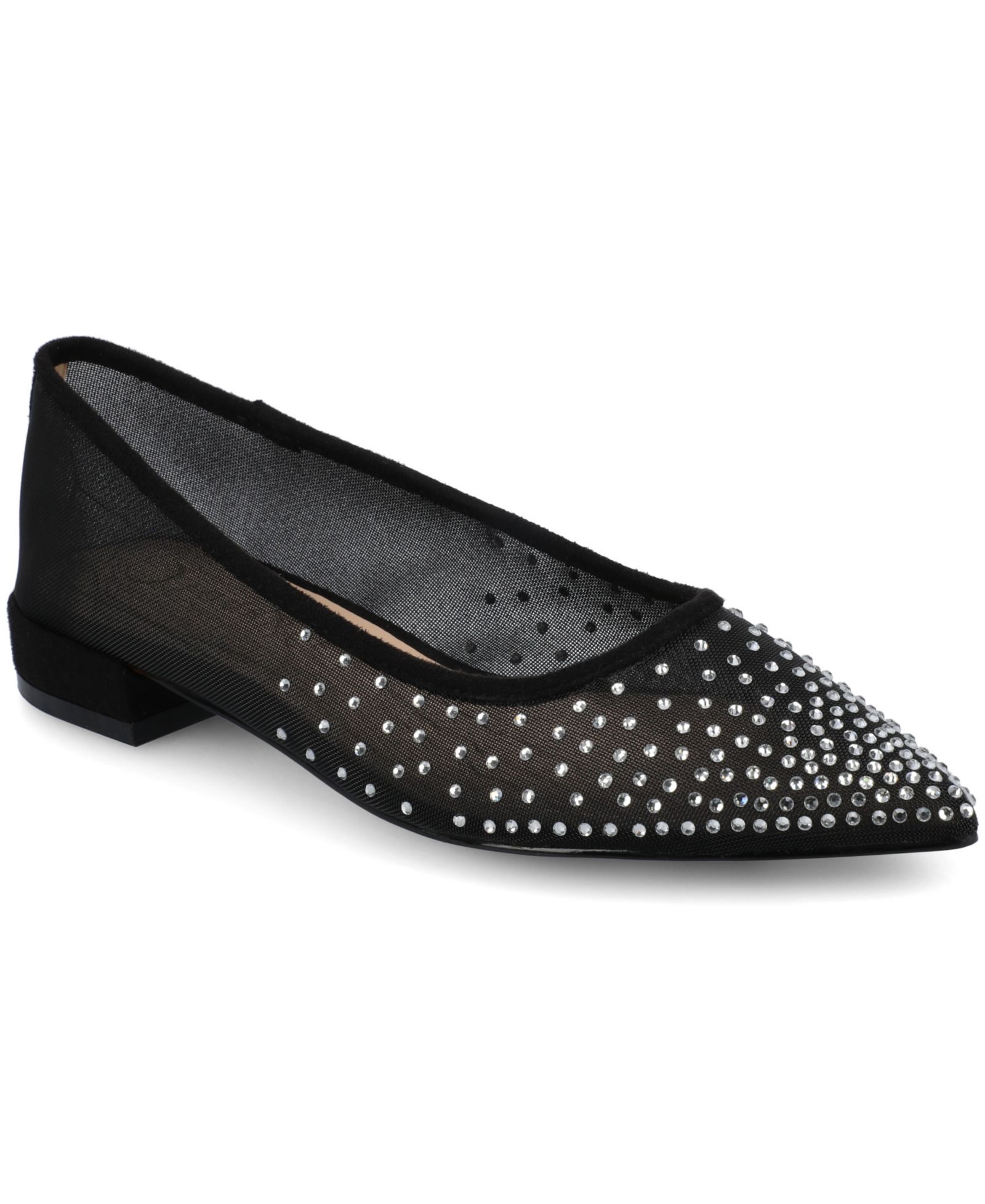 Journee Collection Women's Gracelynn Embellished Mesh Ballet Flats