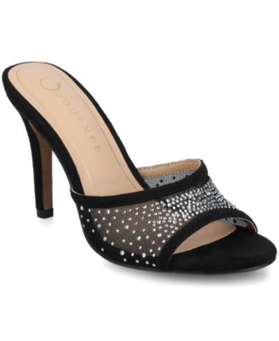Journee Collection Women's Hensley Embellished Mesh Dress Pumps