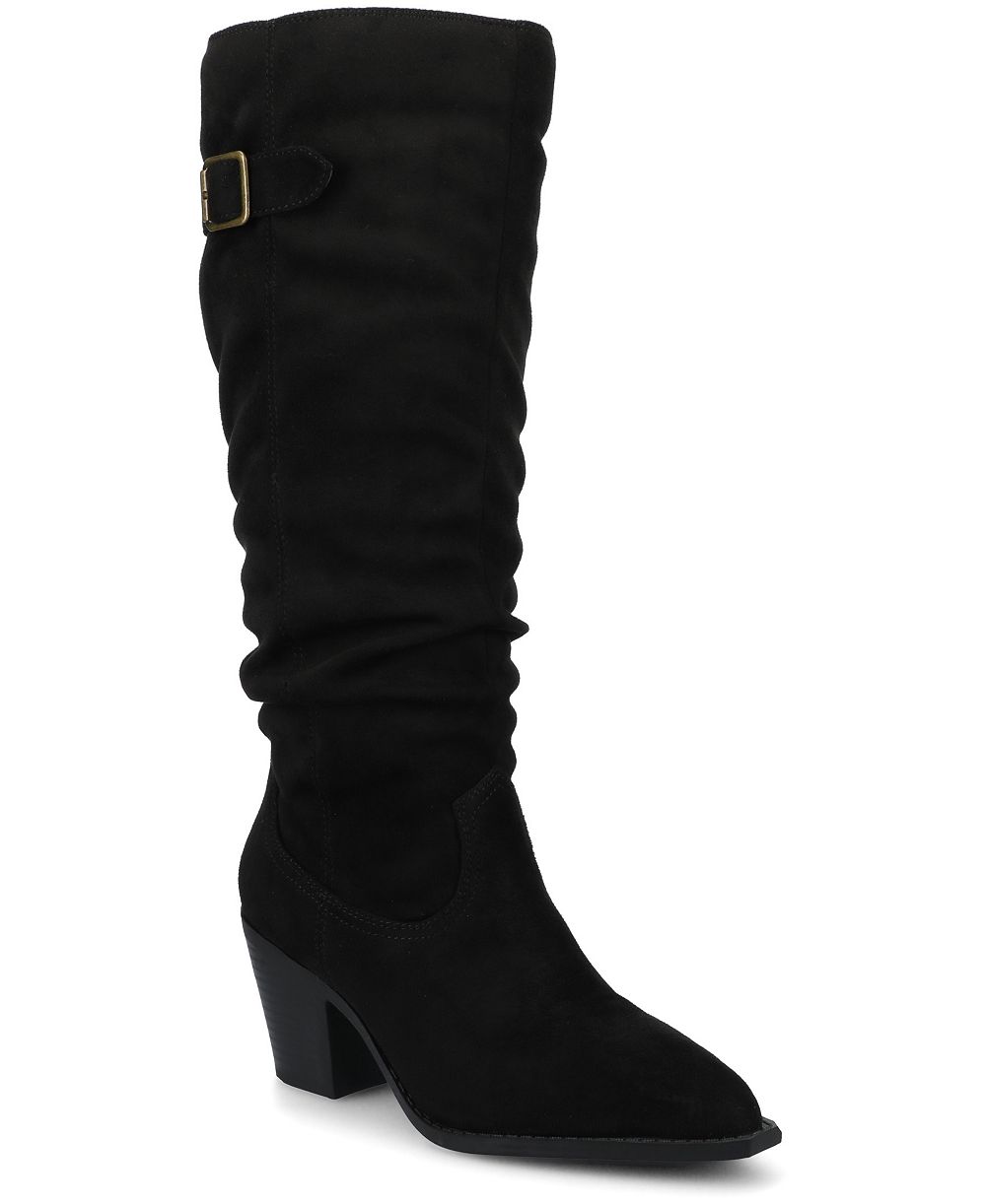 Journee Collection Women's Kaleah Slouchy Knee High Western Boots