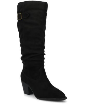 Journee Collection Women's Kaleah Wide Calf Pointed Toe Slouchy Boots