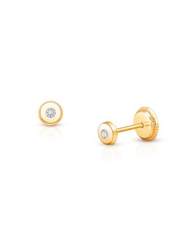 Серьги-гвоздики Tiny Blessings 14K Gold Little Darling с бриллиантами