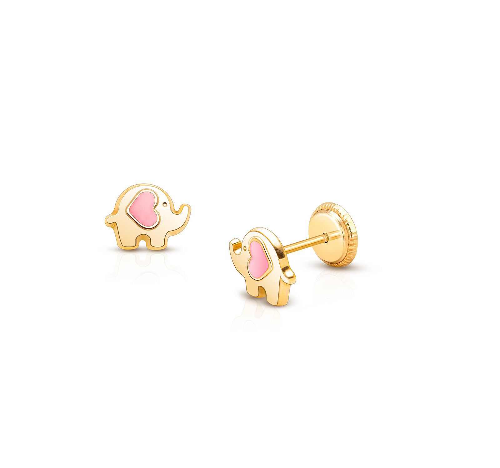 Серьги-гвоздики Tiny Blessings 14K Gold Little Elephant