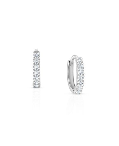 Серьги Tiny Blessings Sterling Silver Timeless Pave Huggie Hoop