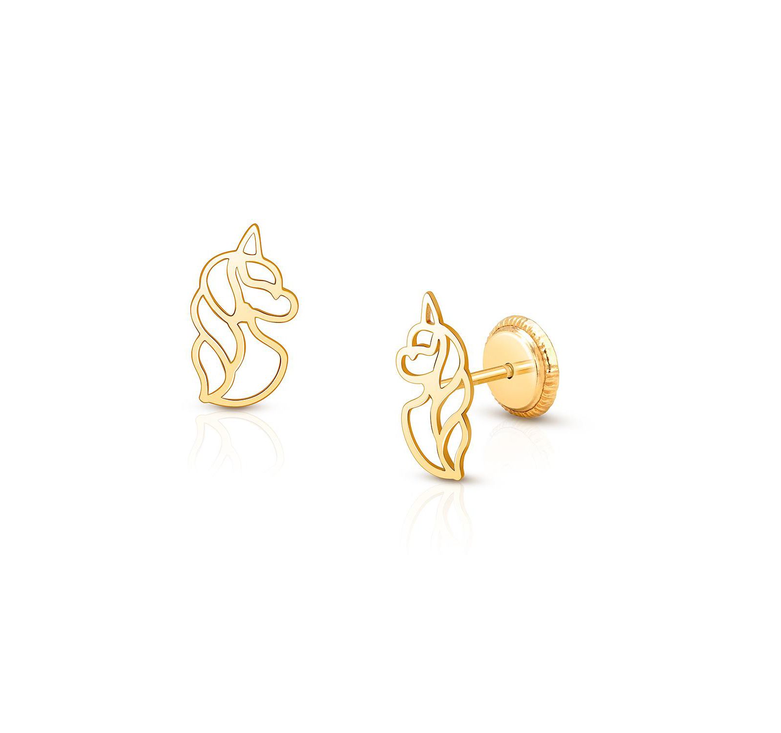 Tiny Blessings 14K Gold Unicorn Dreams Stud Screw Back Earrings