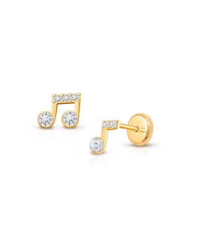 Серьги-гвоздики Tiny Blessings 14K Gold Magical Music Notes