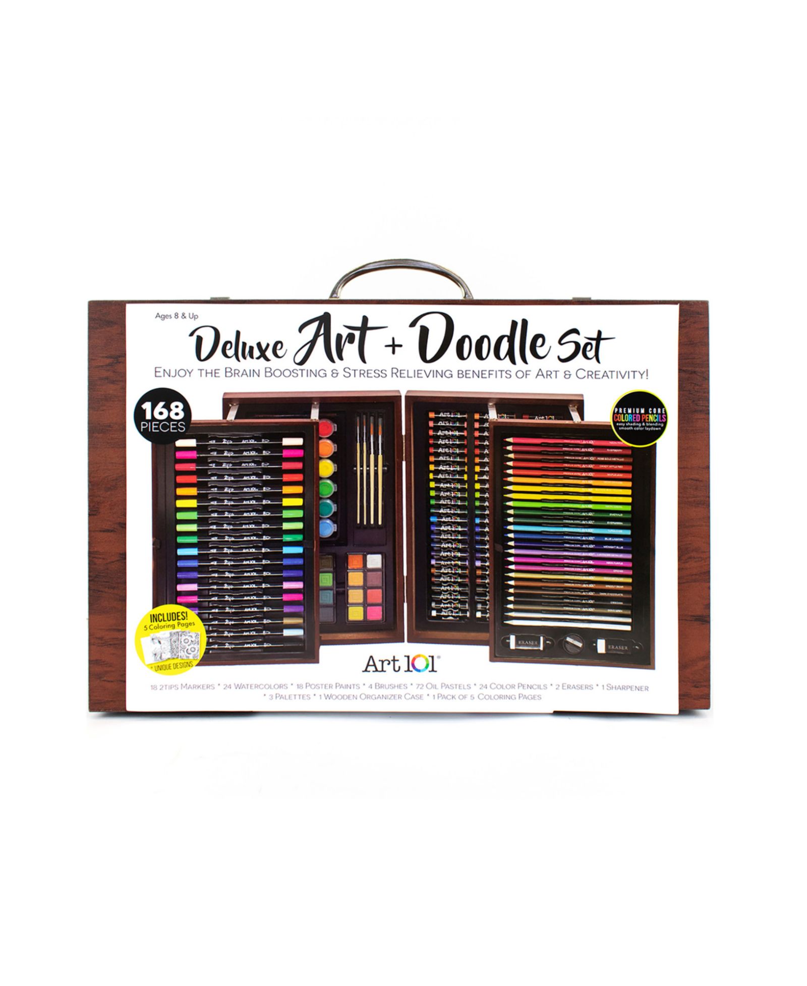 Набор для творчества Art 101 Deluxe Art Doodle Wood Art Set, 168 Piece