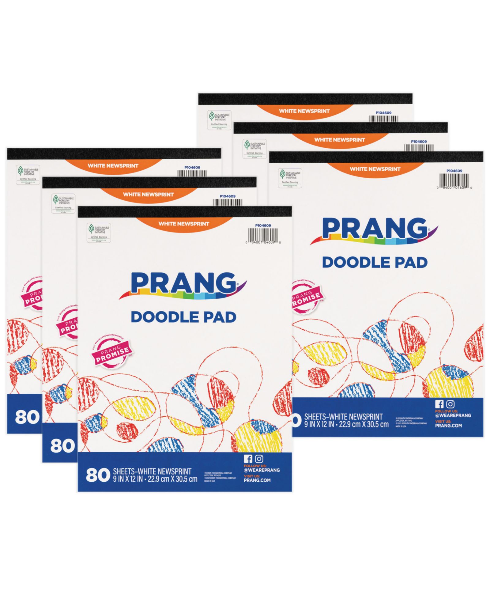 Набор Prang Doodle Pad, 6 шт