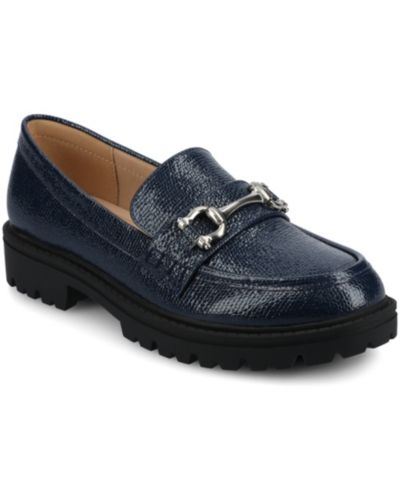 Navy Crinkle Patent