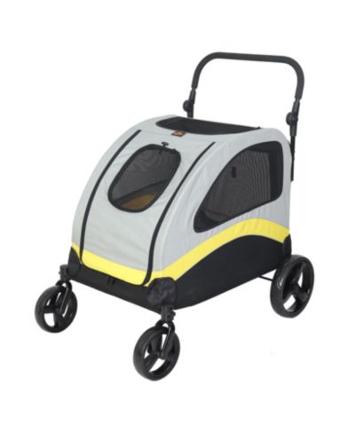 BINGOPAW 4 Wheel Foldable Dog Cat Travel Stroller